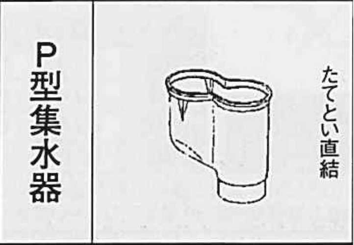 ６０　Ｐ型集水器 ミルクホワイト