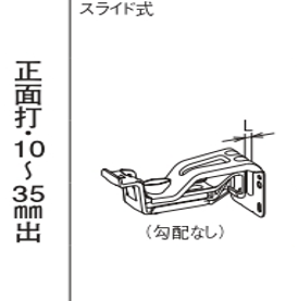 PC50・PGR60 ｽﾃﾝ+ﾎﾟﾘｶ　自在正面打 10-35 勾配ﾅｼ