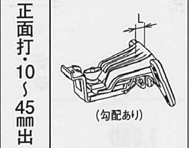 PC50・PGR60 ﾎﾟﾘｶ 自在正面打 10-45 3寸勾配