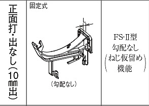 ｻｰﾌｪｽｹｱ ﾎﾟﾘｶ　FS-Ⅱ　吊正面打　出ﾅｼ 固定  勾配ﾅｼ